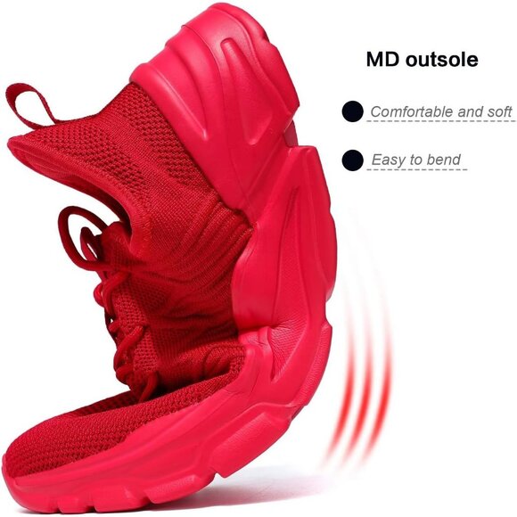⚡Men\'s Z71 Red Breathable Lightweight Slip Resistant Athletic Gym Work Shoes main image 7